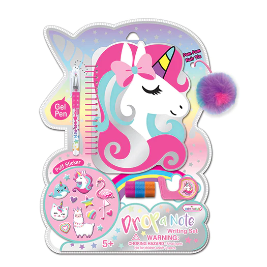 Hot Focus Drop A Note Unicorn Writing Set