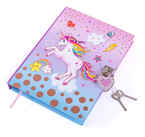 Hot Focus A5 Unicorn Lined Notebook with Padlock - Secret Notebook