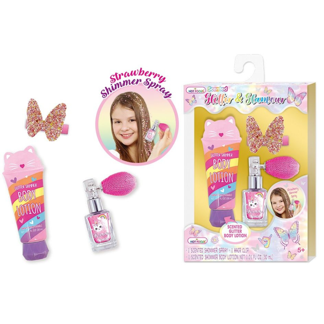 Hot Focus Tie Dye Butterfly Glitter &?Glamour Scented Set