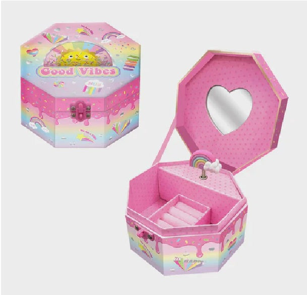 Hot Focus Good Vibes Rainbow Musical Jewelry Box