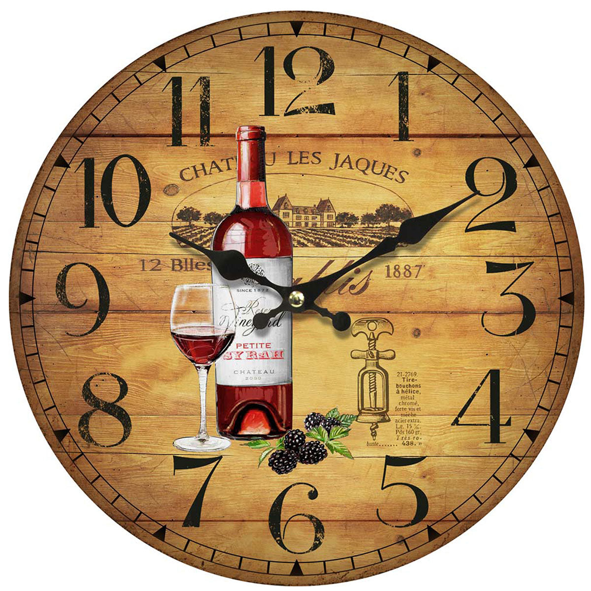Clock 34cm - Wine