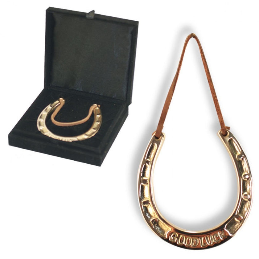 Brass Horseshoe 9cm - Good Luck