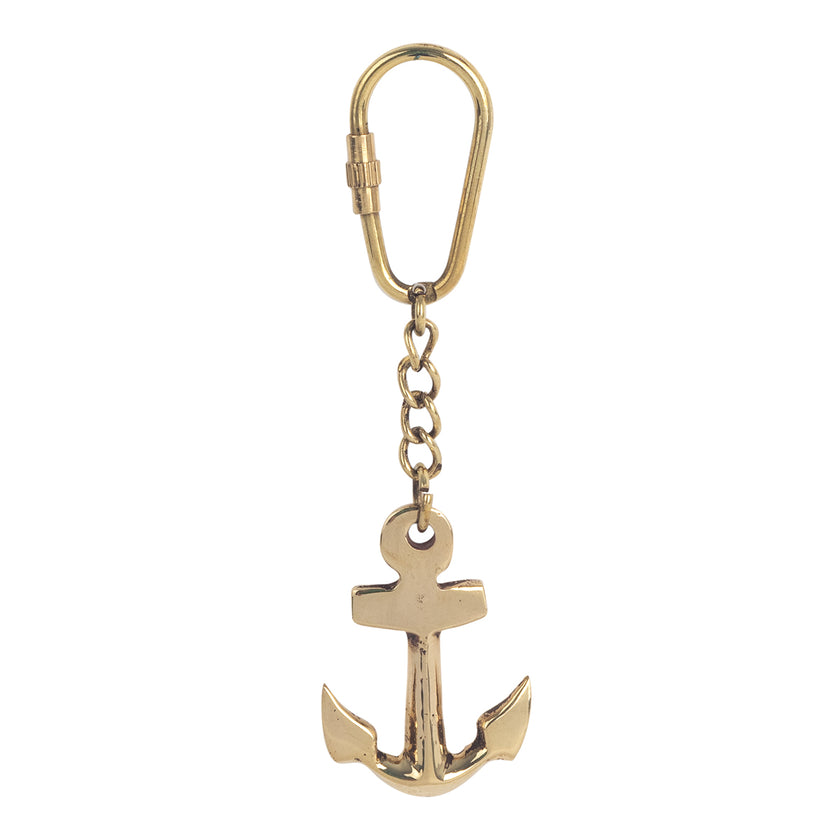 Brass Keychain - Anchor
