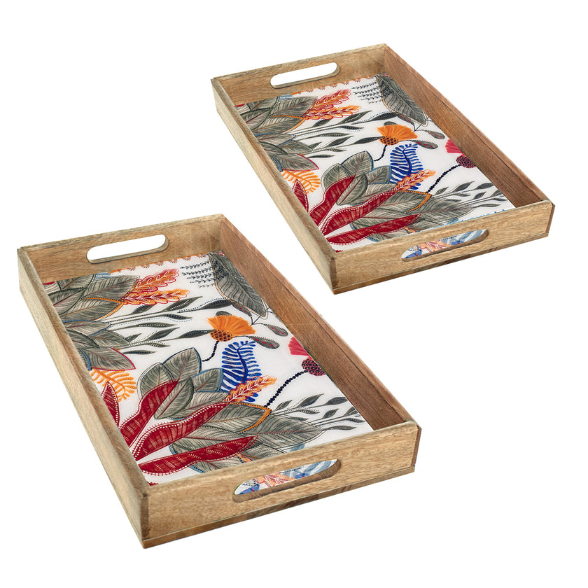 Tray A Set Of 2pcs - Leaves