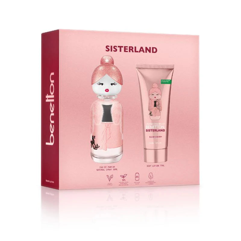 U.C.O.B. Sisterland Gift Set Eau De Parfum 80ml & Body Lotion 75ml - Blush Cherry