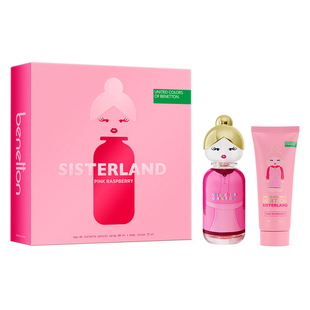 U.C.O.B. Sisterland Gift Set Eau De Toilette 80ml & Body Lotion 75ml - Pink Raspberry