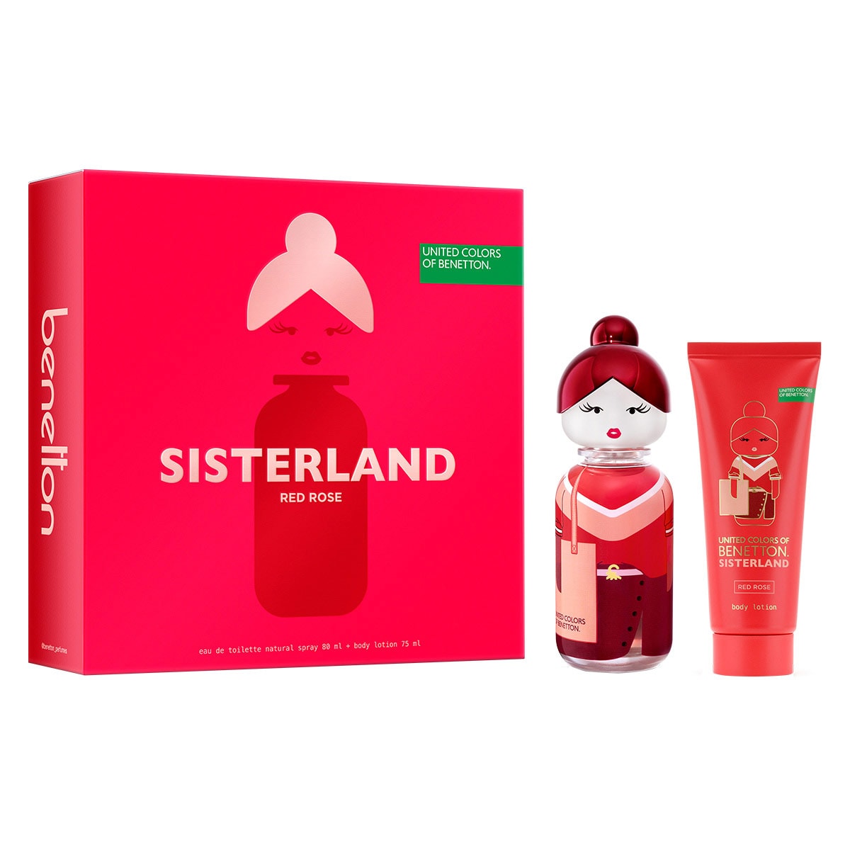 U.C.O.B. Sisterland Gift Set Eau De Toilette 80ml & Body Lotion 75ml - Red Rose