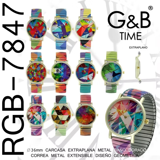 G&B Women's Wrist Watch RGB-7847 x 1pc Assortment