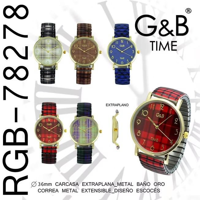 G&B Women's Wrist Watch RGB-78278 x 1pc Assortment