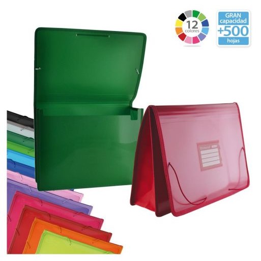 Office Box Elastic Expanding Organiser File - Various Colours x1pc