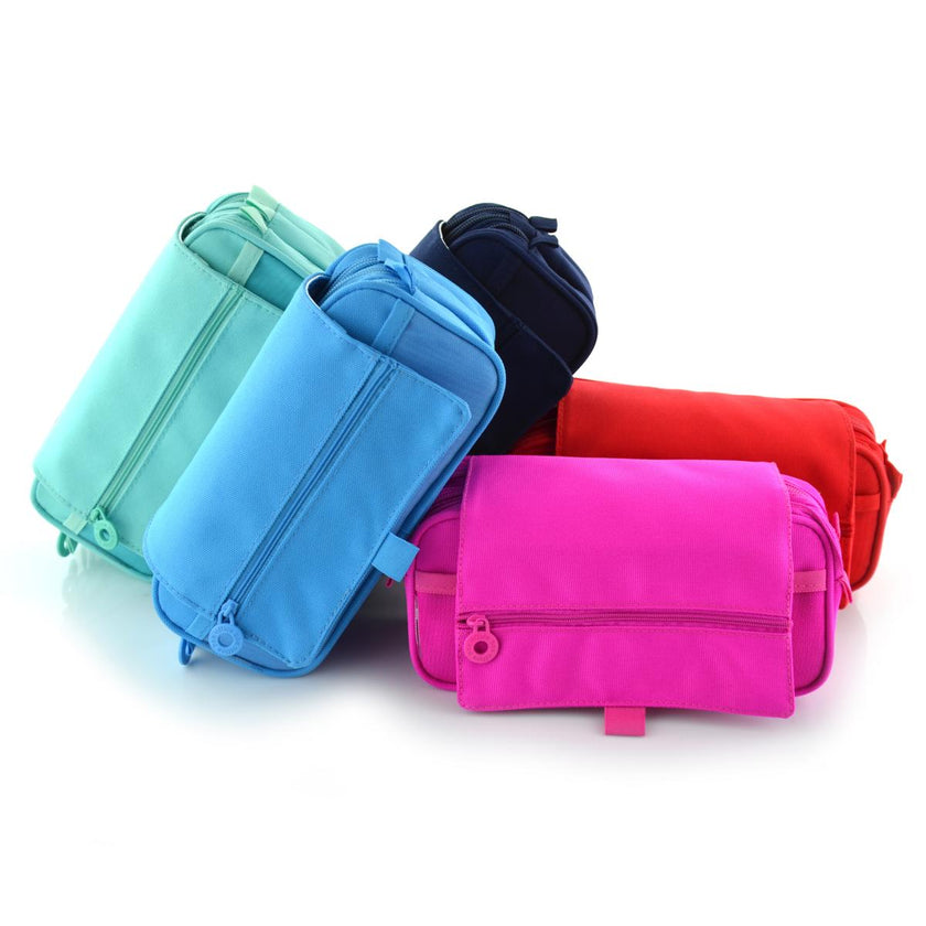 Office Box - ColorLine - Triple Pencil Case - Classic x 1pc Assortment