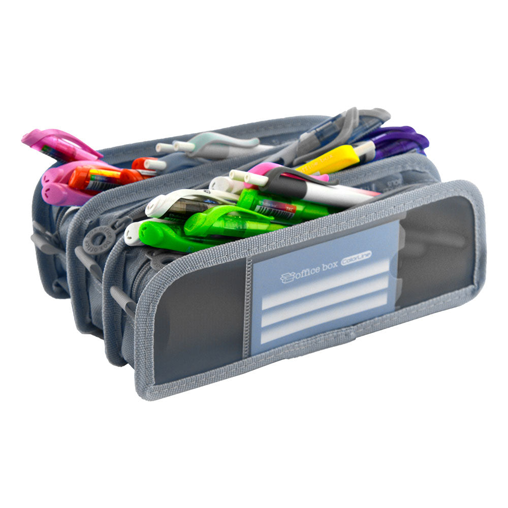 Office Box - ColorLine - Triple Holder XXL / Pencil Case x 1pc Assortment