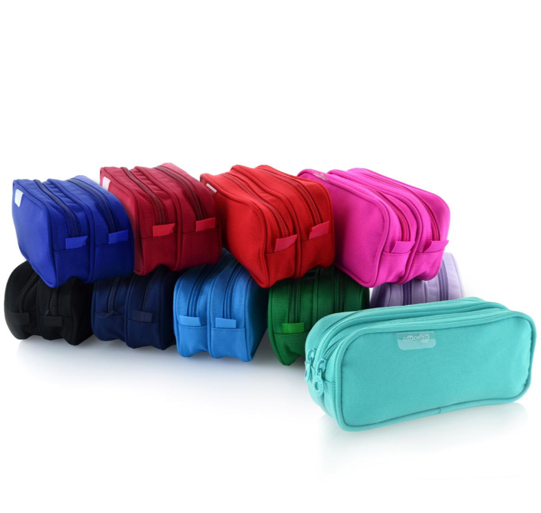 Office Box Pencil Case 2 Zipper - Various Colours x1pc