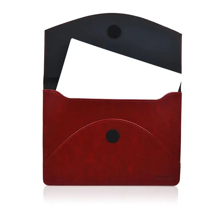 A5 Vegan Leather Envelope Style Folder - Red