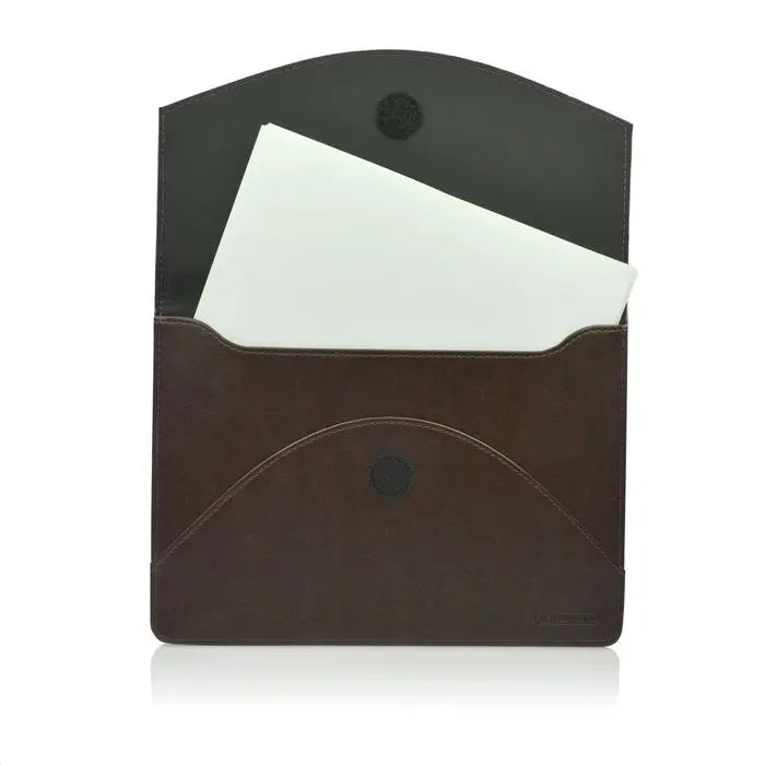 A5 Vegan Leather Envelope Style Folder - Brown