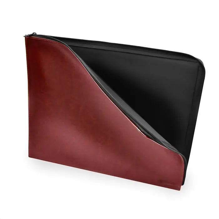 Dynamic A4  Zipper Vegan Leather Wallet - Red