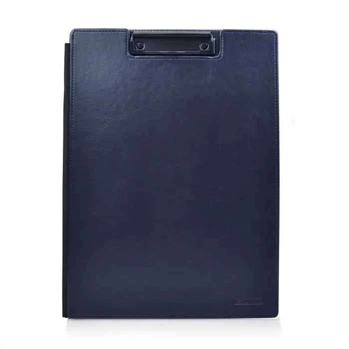 A4 Vegan Leather Elegant Clipboard/Portofolio Wallet - Dark Blue