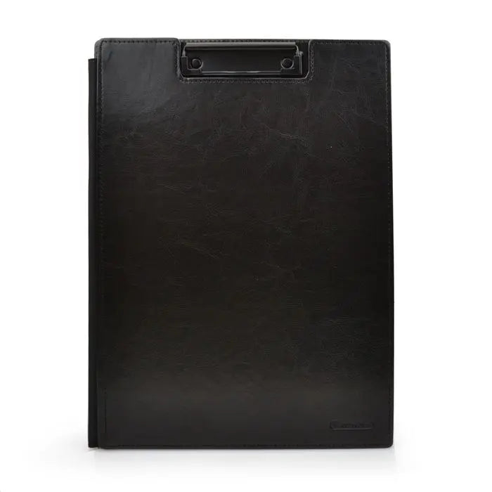 A4 Vegan Leather Elegant Clipboard/Portofolio Wallet - Black