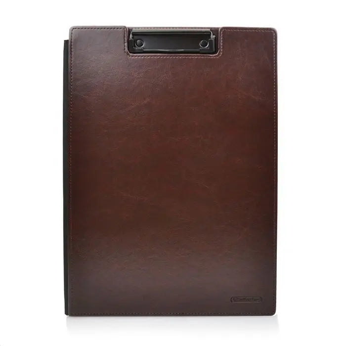 A4 Vegan Leather Elegant Clipboard/Portofolio Wallet - Brown