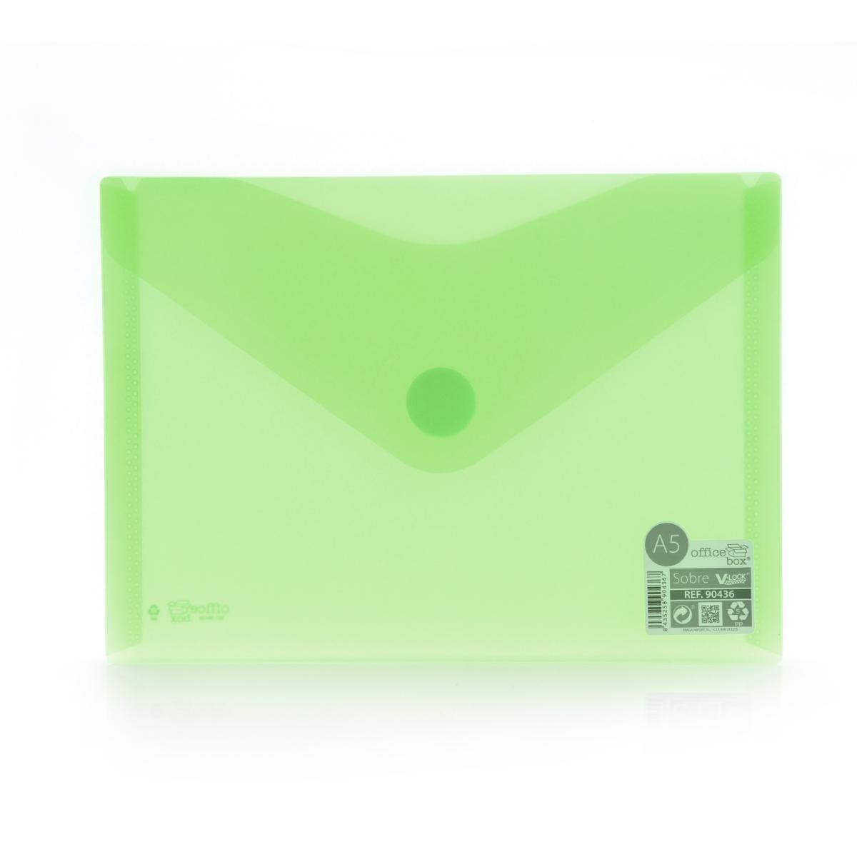 A5 Office Box - Translucent Envelope With V-Lock - Classic - Various Colours