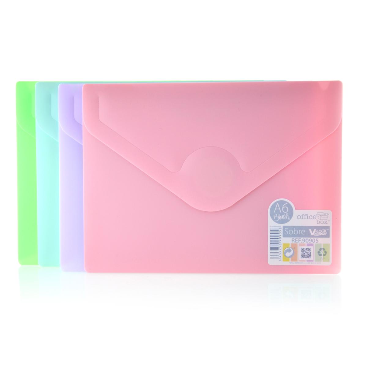 A6 Office Box - Envelope With V-Lock - Blush x 1pc Assortment