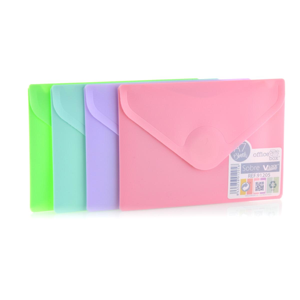 A7 Office Box - Envelope With V-Lock - Blush x 1pc Assortment