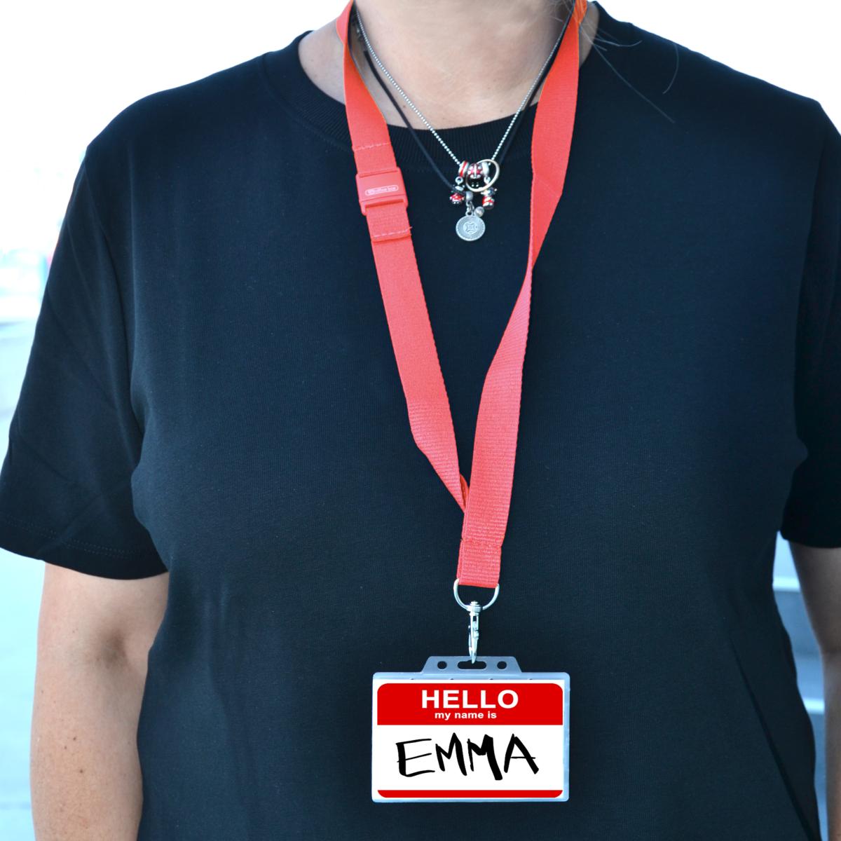 Office Box - Lanyard Flat Ribbon 90 x 2cm - Red