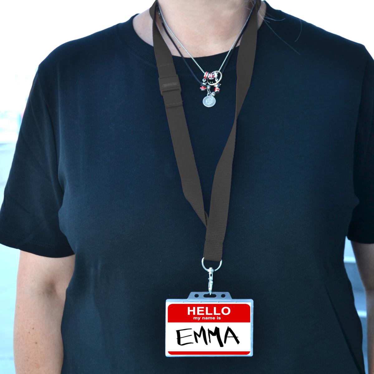 Office Box - Lanyard Flat Ribbon 90 x 2cm - Black