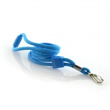 Office Box Round Ribbon Lanyard 90cm - Light Blue