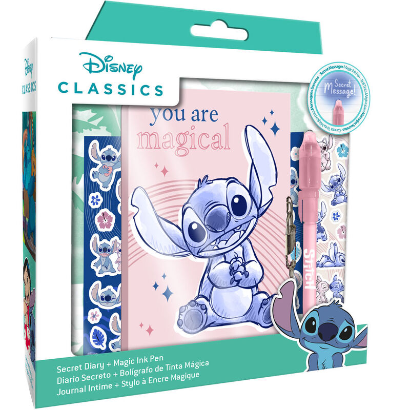 Disney Classics Secret Diary + Magic Ink Pen - Stitch