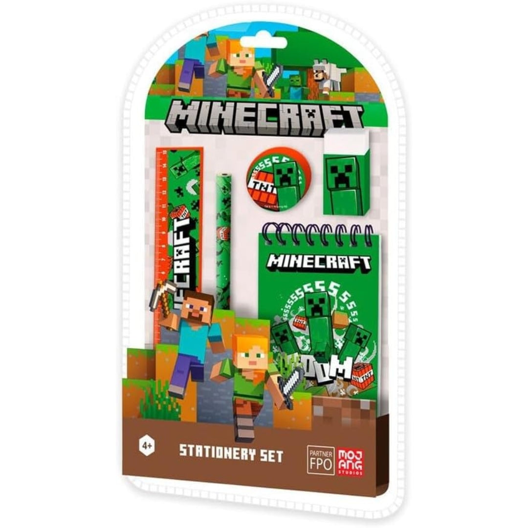 Stationery Set Of 5pcs - Minecraft
