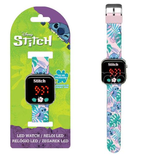 Digital LED Wrist Watch - Stitch Pink