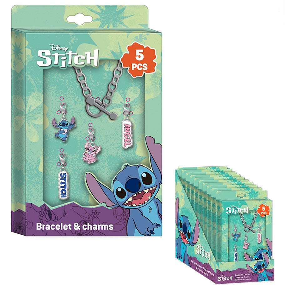 Disney Braceler And Charms A Set Of 5pcs - Stitch