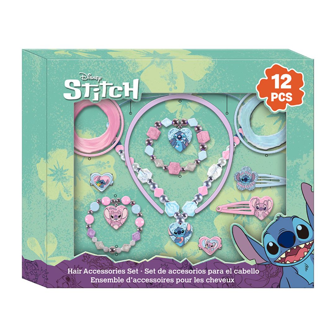 Disney Hair Accessories Set 12pcs - Stitch