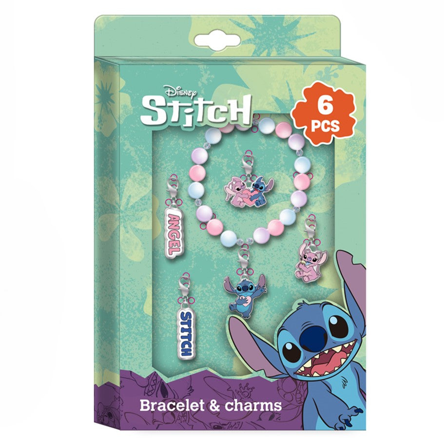 Disney Braceler And Charms A Set Of 6pcs - Stitch