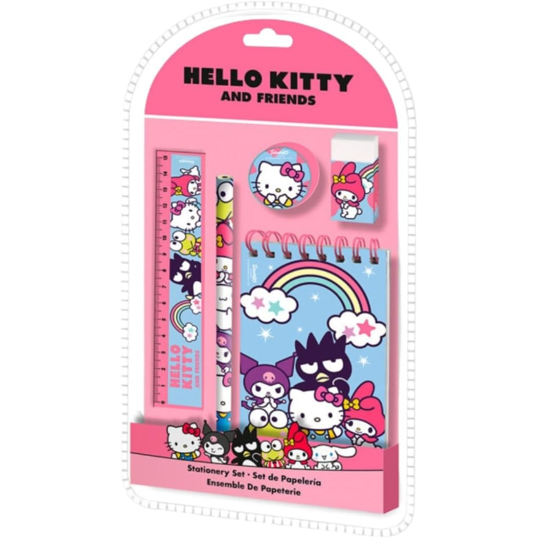 Stationery Set Of 5pcs - Hello Kitty