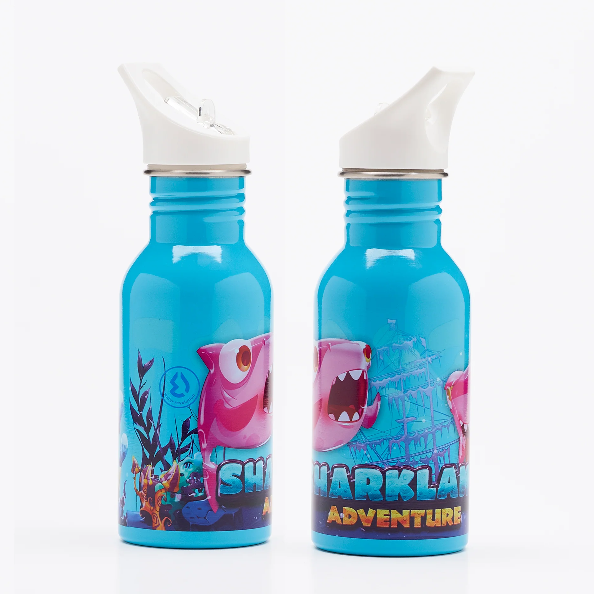 Water Revolution Kids Stainless Steel Bottle 500ml Sharkland CR0333