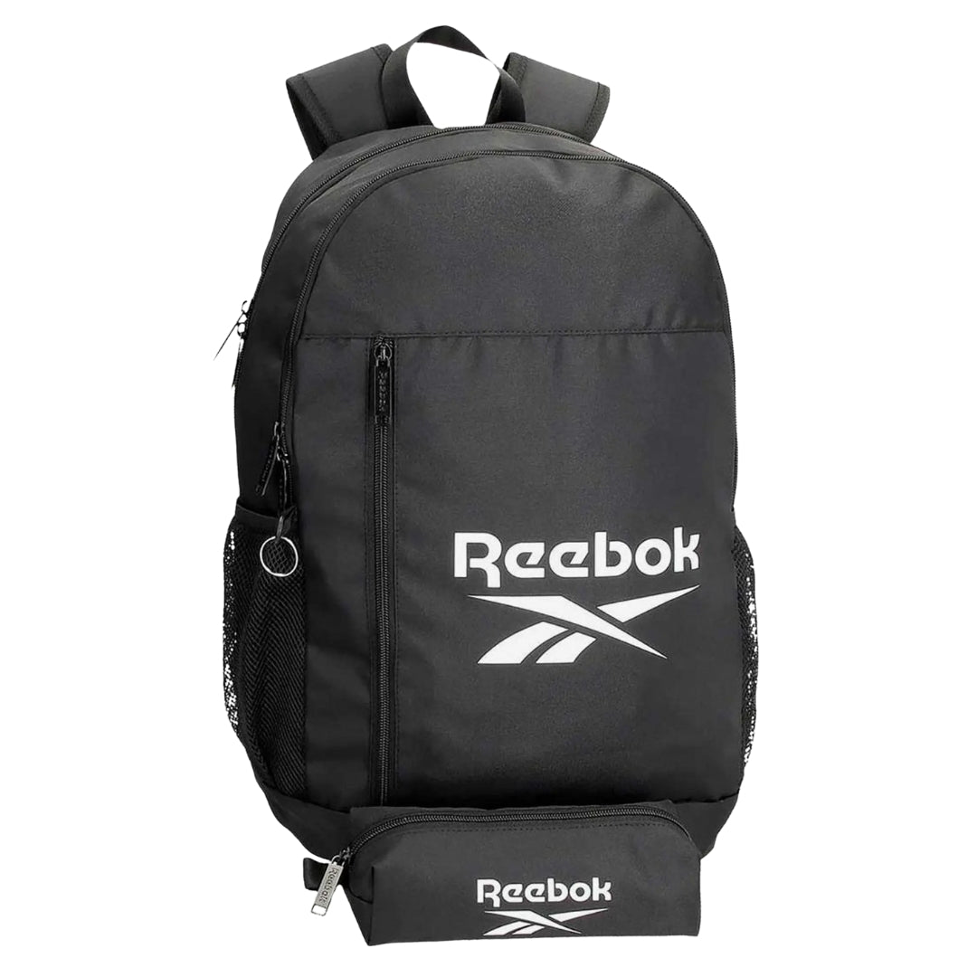 Reebok Backpack 48 x 30 x 15cm And Pencil Case 6 x 20cm - Black