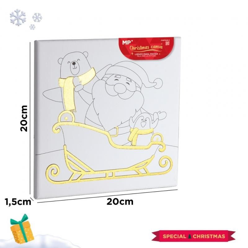 Gilded canvas for painting - sleigh 20x20cm Mp Main Paper