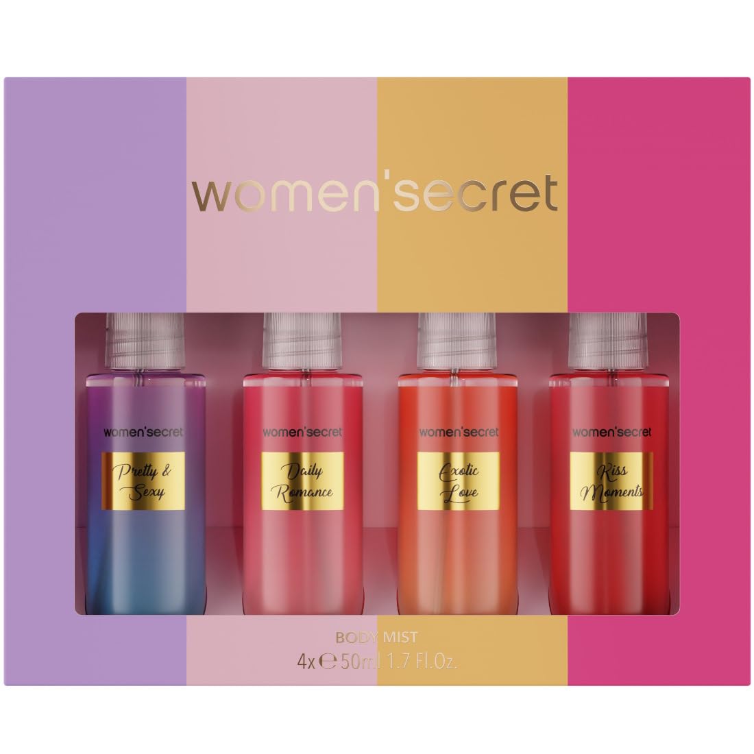 Women'Secret Body Mist 50ml A Set Of 4pcs
