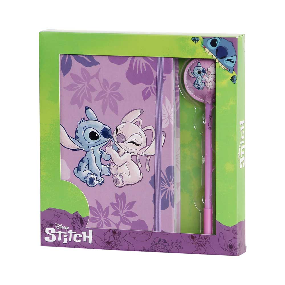 Lilo and Stitch Lilac Notebook + Fashion Pen