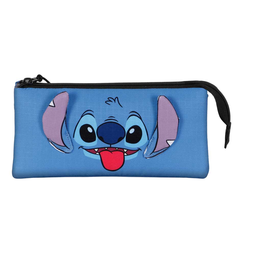 Disney Triple Pencil Case - Lilo And Stitch Blue