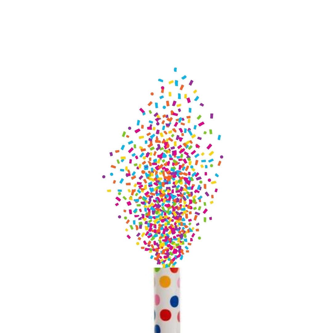 Party Cannon Confetti 11cm - Air-Paper Multicolour