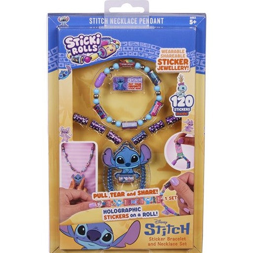 Disney Stitch Sticker Bracelet And Necklace Set