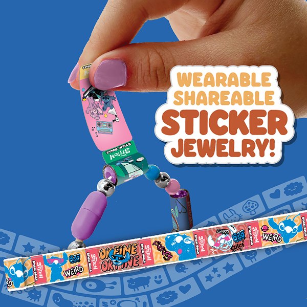 Disney Stitch Sticker Bracelet And Necklace Set