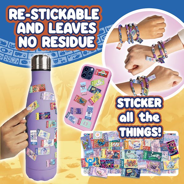 Disney Stitch Sticker Bracelet And Necklace Set