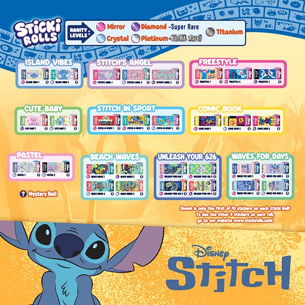 Disney Stitch Sticker Bracelet And Necklace Set