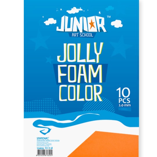 A4 Junior Jolly Foam Colour - Orange x 1pc