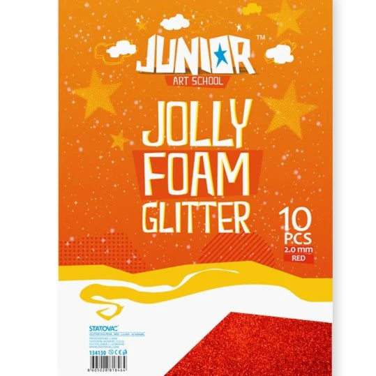 A4 Junior Jolly Foam Glitter Colour - Red x 1pc