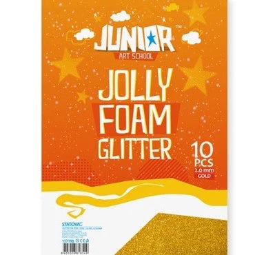 A4 Junior Jolly Foam Glitter Colour - Gold x 1pc